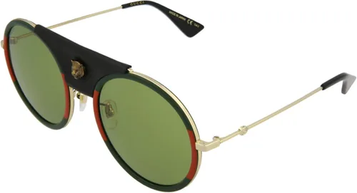Vista 2 de Gucci Gafas de sol redondas doradas y verdes para mujer GG0061S-30001034-017