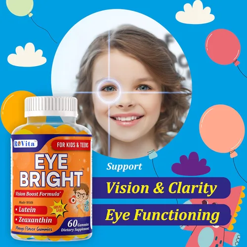 Vista 4 de Eye Bright - Gomitas de luteína para niños y adolescentes, vitaminas oculares con luteína y zeaxantina, suplementos de salud ocular para apoyo