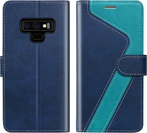 Vista 8 de Funda tipo cartera para Samsung Galaxy Note 8, funda de piel con bloqueo RFID, soporte magnético con tapa abatible, a prueba de golpes, compatible