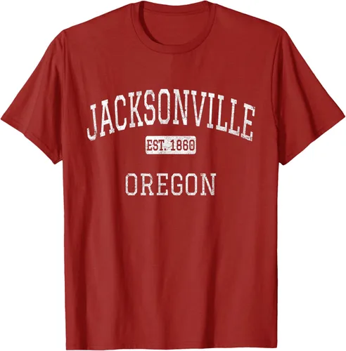 Vista 22 de Jacksonville Oregon OR - Camiseta vintage, Negro
