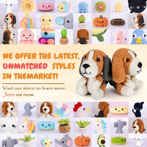 Vista 5 de Kit de ganchillo Crochetta para principiantes, kit de ganchillo para principiantes para adultos con videotutoriales paso a paso, kits de animales