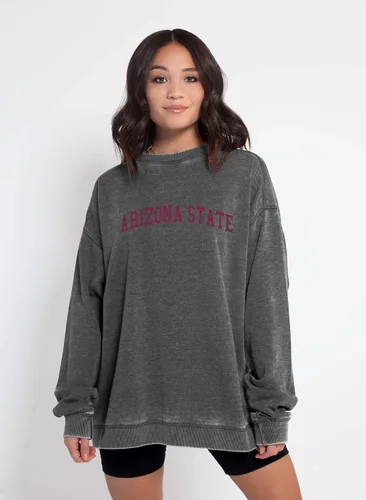 Vista 4 de chicka-d NCAA Burnout - Sudadera de forro polar para mujer Carbón vegetal