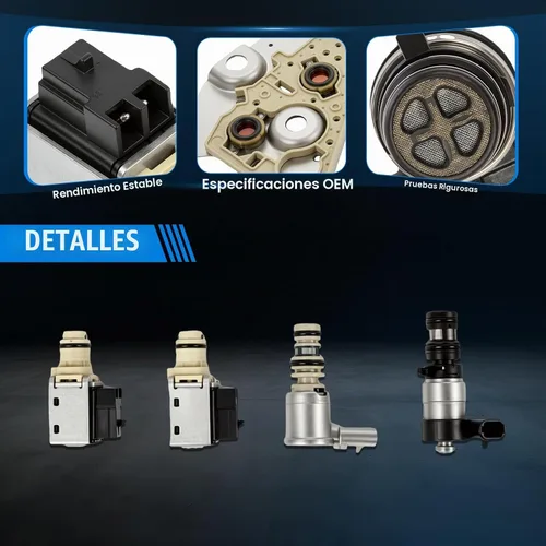 Vista 5 de Kessocco 1 juego 4T40E 4T45E Solenoide de transmisión automática con placa de control Kit de juego de solenoide de transmisión de repuesto