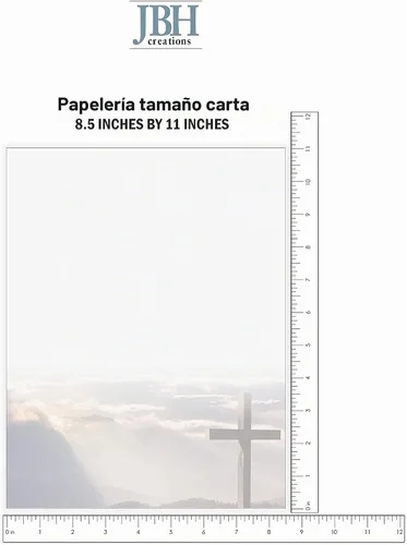 Vista 5 de Papelería religiosa escénica - Paquete de 48