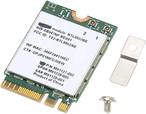 Vista 8 de Acogedor RTL8852BE Tarjeta de red M.2, adaptador NIC de 1800 Mbps, mini tarjeta PCIE WiFi compatible con Bluetooth 5.2, banda 2.4G 5G