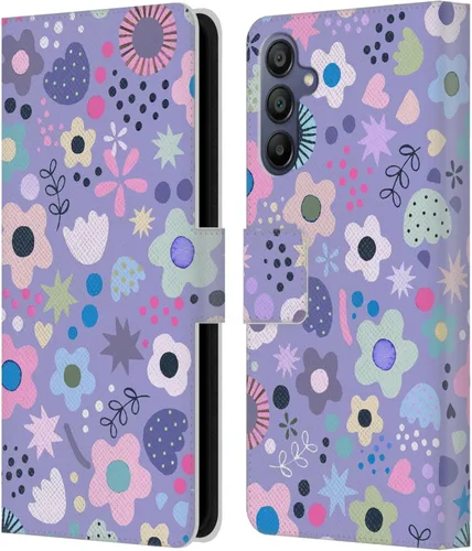 Vista 130 de Head Case Designs Officially Licensed Ninola Abstract Poppies Lilac Floral Leather Wallet Case Compatible with Samsung Galaxy A07 4G