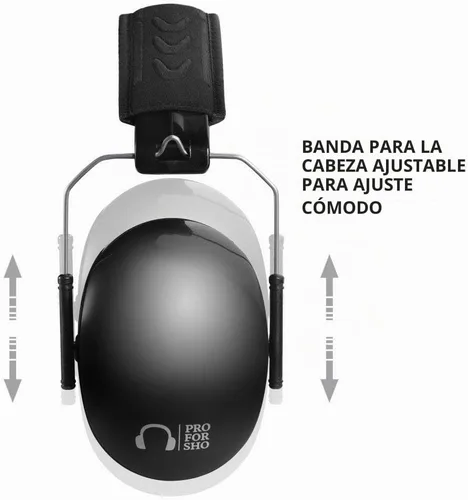 Vista 4 de Pro For Sho All Terrain Safety Ear Protection - Larger Size Foldable Ear Muffs Lighter Weight & Maximum Hearing Protection