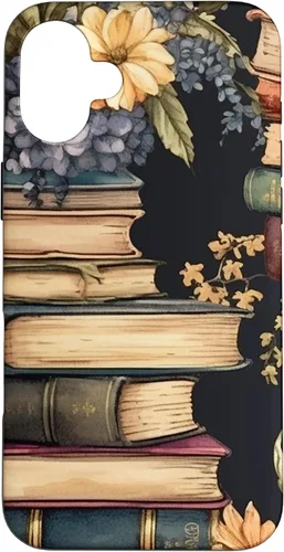 Vista 22 de Funda para iPhone 16 Vintage Floral Book Lover