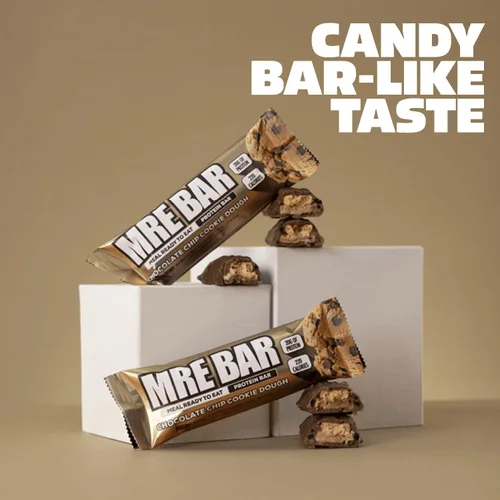 Vista 6 de REDCON1 MRE Barras de proteína de masa de galletas con chispas de chocolate, 12 barras de aperitivos para desayuno o después del entrenamiento 12