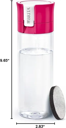 Vista 11 de BRITA Fill and Go Vital - Botella de filtro de agua, color rosa, paquete de 1