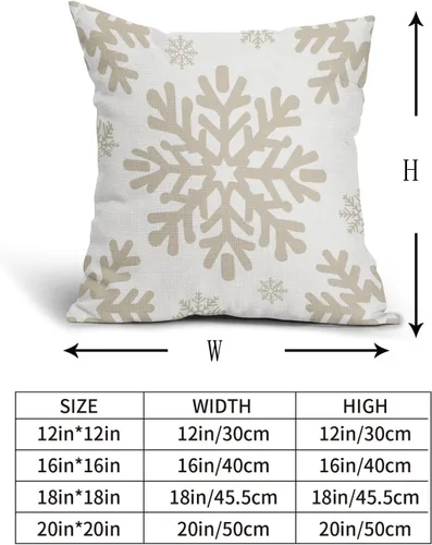 Vista 31 de Fundas de almohada decorativas de Navidad negras 40x40 cm con copos de nieve blancos de Navidad, juego de 2, temática rústica de invierno