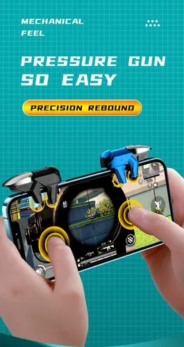Vista 8 de 2022 New Model Seven Trees Mobile Game Controller for PUBGForniteKnives OutRules of SurvivalCall of Duty Gamepad Trigger Aim Button L1R1 L2 R2