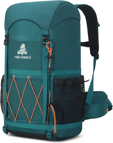 Vista 10 de Bseash Mochila de senderismo impermeable de 40L con cubierta para lluvia, bolsa de viaje deportiva al aire libre para camping, escalada, ciclismo