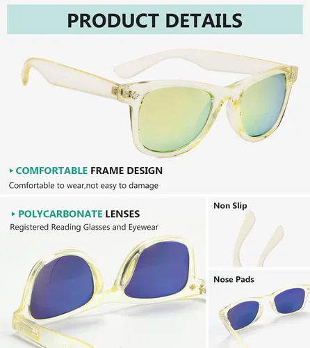 Vista 4 de Eyekepper Gafas de sol bifocales clásicas para mujer, paquete de 5