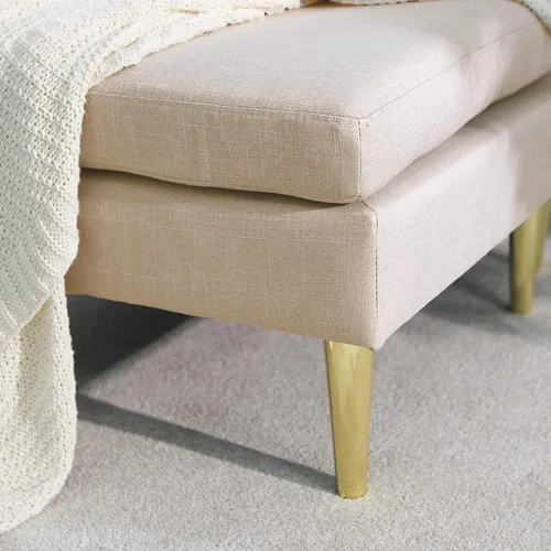 Vista 6 de Sofá modular en forma de U, moderno juego de sofá modular convertible de 4 asientos con diván reversible, otomana y almohadas para sala de estar