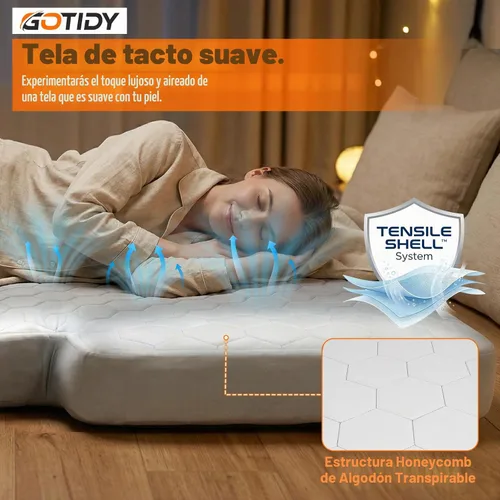 Vista 6 de Colchón de aire para SUV, carcasa de tracción extra resistente y cómodo, colchón SUV con funda de tela duradera y capa de algodón transpirable
