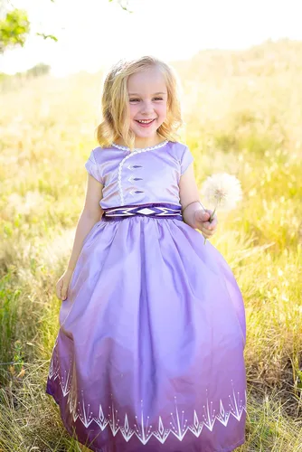 Vista 3 de Little Adventures Disfraz de princesa Ice Harvest Lavable a máquina, vestido de fiesta y juego de simulación para niños sin purpurina