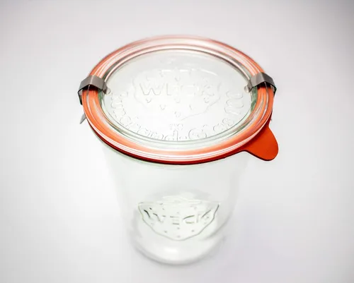 Vista 4 de Weck - Tarros de conservas 743 – Tarro de molde de Weck hecho de vidrio transparente – Ecológico – Contenedor de almacenamiento de alimentos