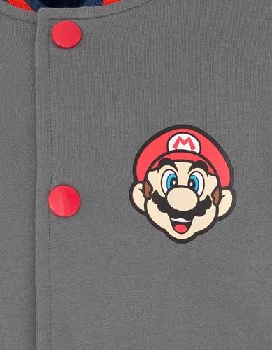 Vista 5 de Super Mario Nintendo Mario Luigi Varsity Bomber - Chaqueta para niños pequeños a grandes