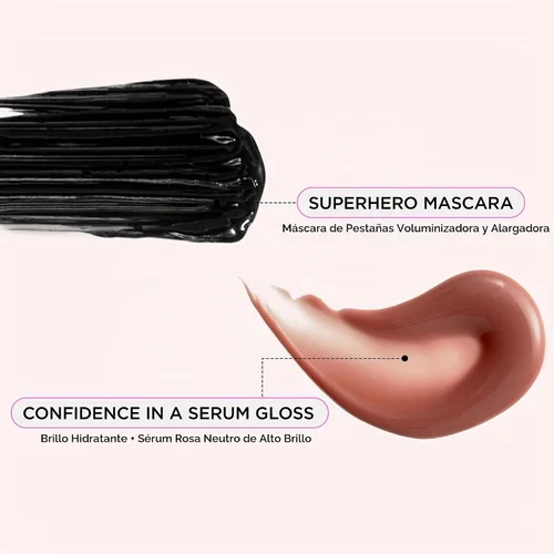 Vista 3 de IT Cosmetics Unwrap - Juego de maquillaje de rímel de color y brillo de labios, juego de regalo de 2 piezas para ella, confianza en un suero