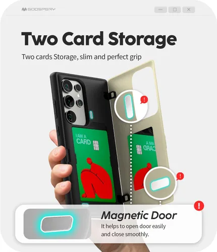 Vista 36 de GOOSPERY Parachoques magnético para puerta compatible con Galaxy S9 Plus, tarjetero tipo billetera con cierre automático por iman, funda protectora