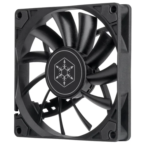 Vista 10 de Silverstone Technology Air Slimmer 120 Enhanced Performance 120mm Slim Fan with Full-Range PWM, (SST-AS120B),Black Negro