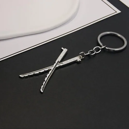 Vista 4 de SONGCHANGJEWELRY Kimetsu No Yaiba Demon Slayer - Llavero de espada Nichirin, regalos para hombres fanáticos