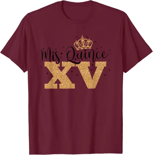 Vista 13 de Camiseta de quinceañera Mis Quince para cumpleaños número 15 Blanco