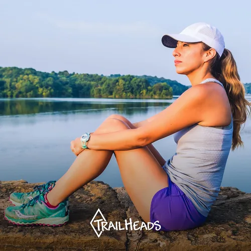 Vista 2 de TrailHeads Women's Race Day Performance Running Cap, Lightweight & Quick Drying Mesh Sports Hat with Reflective Trim