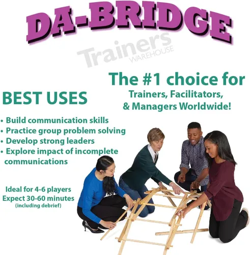 Vista 5 de Trainers Warehouse The Davinci Bridge Team Challenge - DaBridge™ Una divertida actividad de colaboración y formación de equipos Construye un