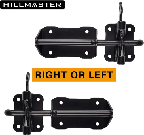 Vista 2 de HILLMASTER Pestillo de puerta automático resistente para vallas de madera con cuerda de tracción, pestillos de puerta de gravedad autobloqueantes