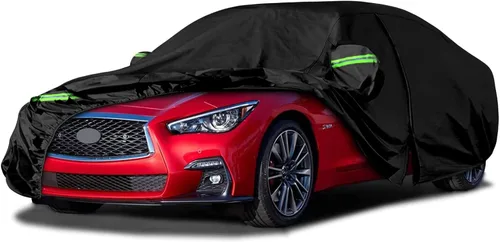 Vista 14 de Funda impermeable de repuesto para camioneta Nissan Frontier Crew Cab cama de 5 pies, 6 capas para todo tipo de clima, cubierta de camión con puerta