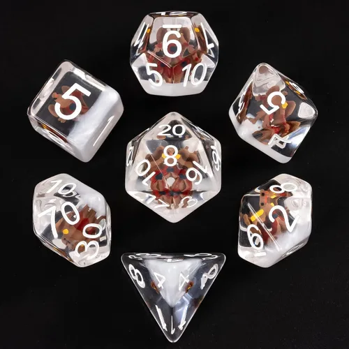 Vista 7 de UDIXI Juego de 7 dados poliédricos DND D&D, RPG D y D con bolsa de almacenamiento para juegos de rol y otros juegos de mesa (Aarakocra)