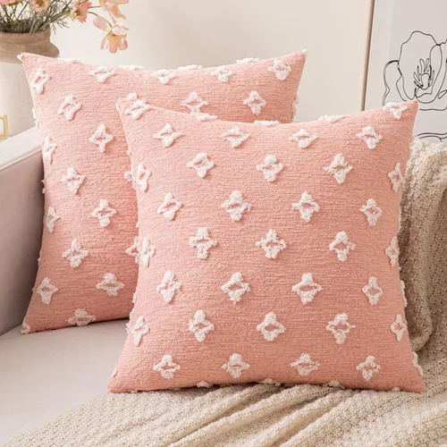 Vista 20 de MIULEE Juego de 2 fundas de almohada decorativas de jacquard rómbico, funda de cojín cuadrada suave para sofá, cama, dormitorio, sala de estar, 16 x