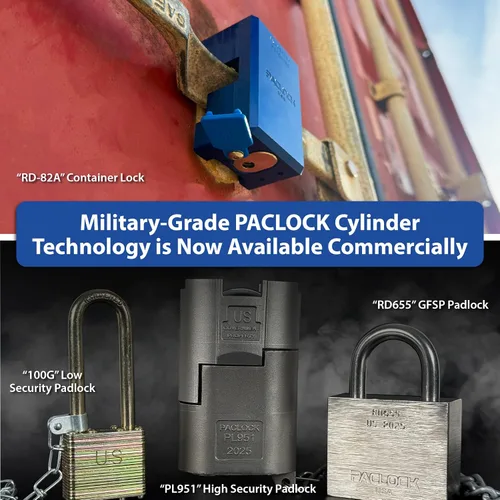 Vista 7 de PACLOCK's 7-Series Flat Back Puck w/Tapped Holes, High Security Rotating Disc, Manufacturer-Controlled Key Assigning, Exclusive Key Number, U-Pick!