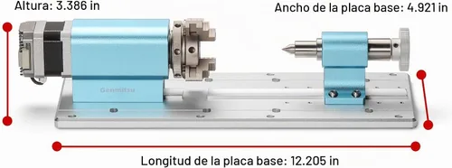 Vista 2 de Genmitsu Módulo rotativo de 4º eje para máquinas CNC de las series 4040
