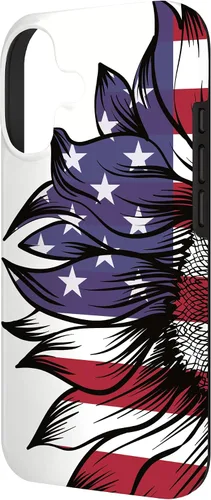 Vista 2 de USA Patriotic 4th of July Sunflower American Flag Case for iPhone 17