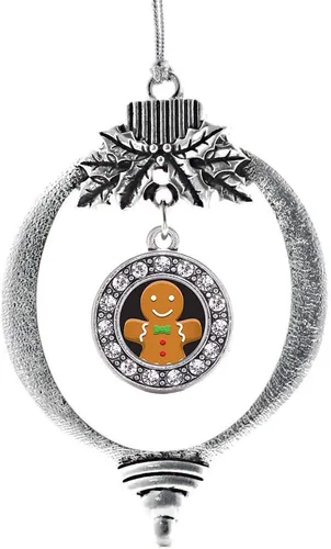 Vista 568 de Inspired Silver - Adorno de cromosoma 21 con dije de círculo de plata con joyas de circonita cúbica