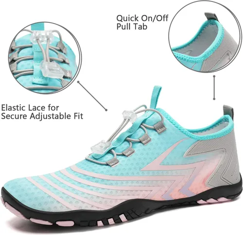 Vista 3 de Tenis impermeables para hombres y mujeres, descalzo, calcetín acuático de secado rápido para usar al aire libre, calzado deportivo para kayak