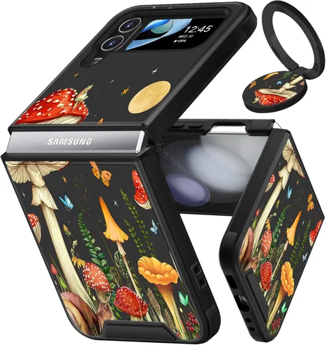 Vista 52 de Funermei para Samsung Galaxy Z Flip 4 Funda - Funda de Teléfono Bonita para Mujeres y Niñas con Mariposas Bonita Estética Femenina Diseño