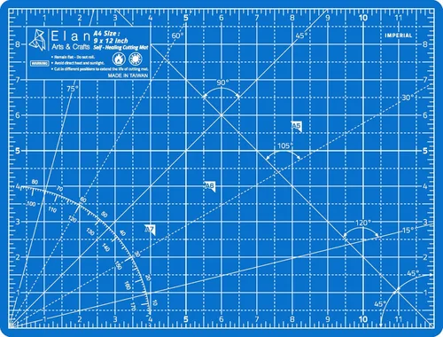 Vista 2 de Estera de Corte Elan A4 Azul, Estera de Corte Autorreparable A4 Azul 9x12 Pulgadas, Tabla de Corte Artesanal de 5 Capas Azul, Tabla de Pasatiempos