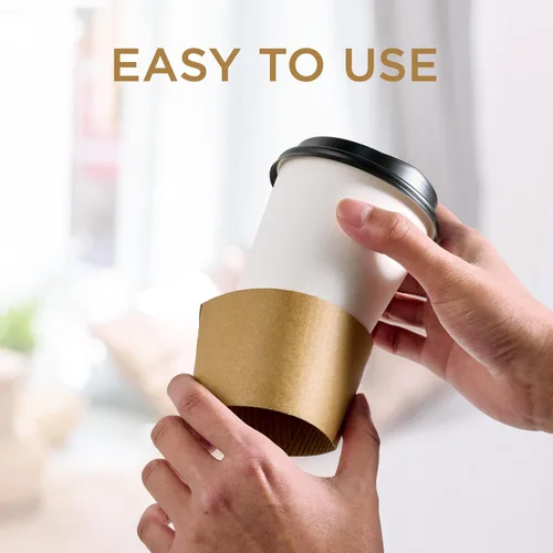 Vista 6 de Vplus - Juego de 200 fundas desechables para café, aptas para tazas de 10 a 24 onzas Perfecto para bebidas frías y calientes, funda fuerte