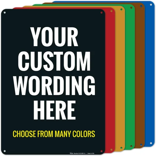 Vista 9 de Letreros personalizados para el hogar, oficina, negocios, entrega, decoración, uso en interiores y exteriores, 10 x 7 pulgadas, aluminio 040 libre