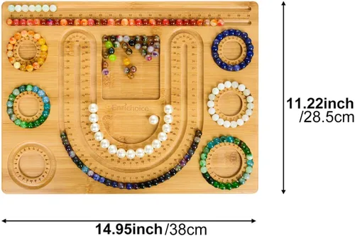 Vista 7 de Enrichoice Conjunto de tableros de cuentas multifuncionales para la fabricación de joyas de diseño con cubierta, hermosa inscripción en la parte