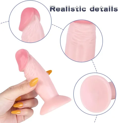 Vista 2 de Consolador pequeño, enchufe anal pequeño y suave de 4.3 pulgadas, consolador anal para principiantes, entrenamiento para adultos, juguete sexual