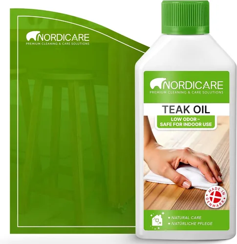 Vista 10 de Nordicare Aceite de teca (1 litro) – Aceite de madera para toda la zona interior – Revive el color original de la madera – Aceite de teca premium