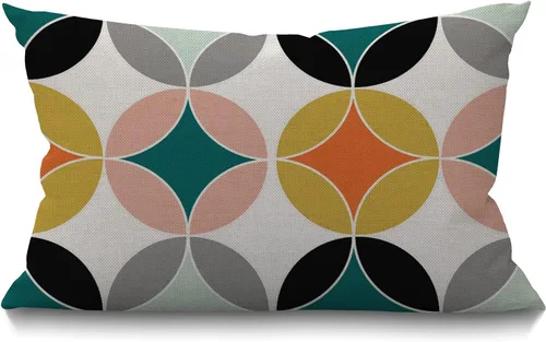 Vista 18 de Smooffly Funda de almohada rectangular oblonga estilo granja con palmeras, hojas vívidas y realistas de crecimiento de palmeras, temática