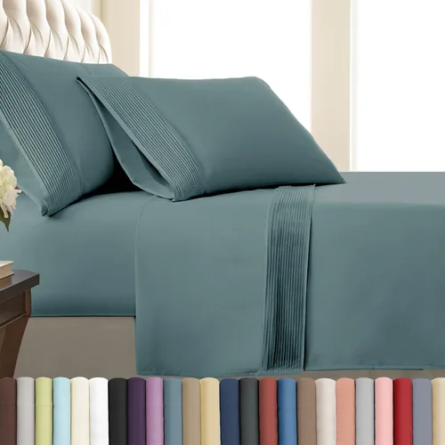 Vista 19 de Southshore Fine Linens®, juego de ropa de cama con bolsillo profundo, Microfibra, Negro, gemelo