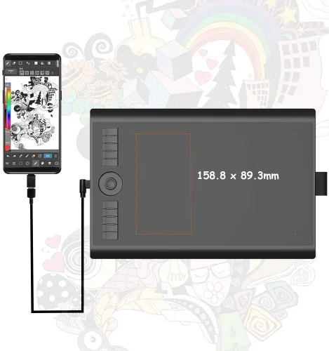 Vista 5 de GAOMON Tableta de dibujo M10K PRO y guante de dos dedos GAOMON