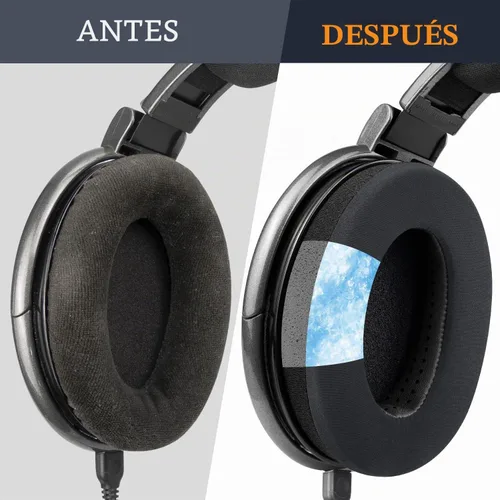 Vista 7 de SOULWIT Almohadillas de refrigeración para Sennheiser HD600/HD650/HD6XX Negro